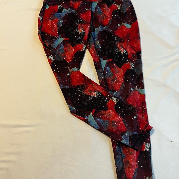 Danskin Pants - Danskin Red and Blue Patterned Leggings